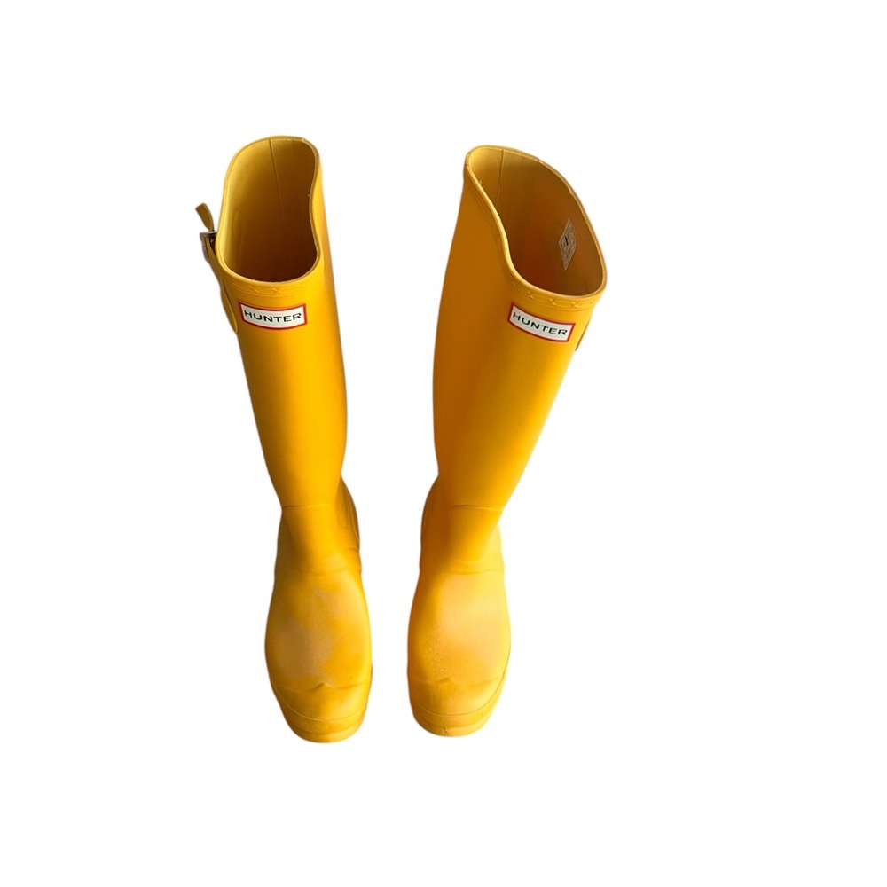 Hunter Yellow Tall Rain Boots